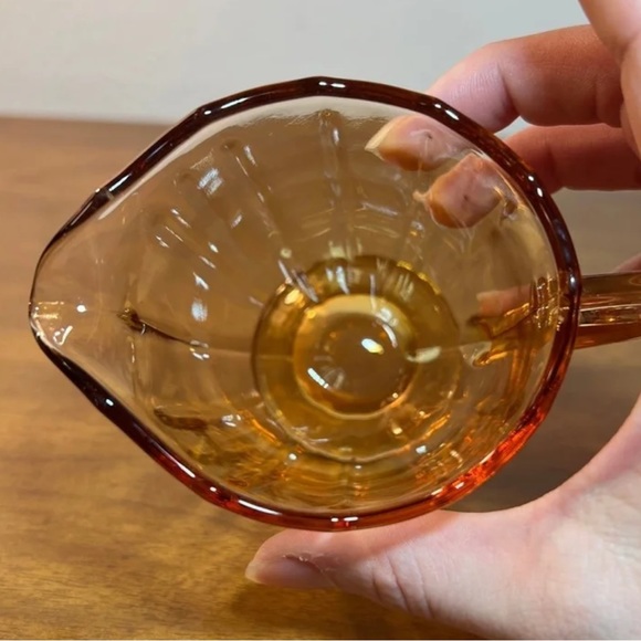 Vintage Amber Depression Glass Creamer - Picture 2 of 6